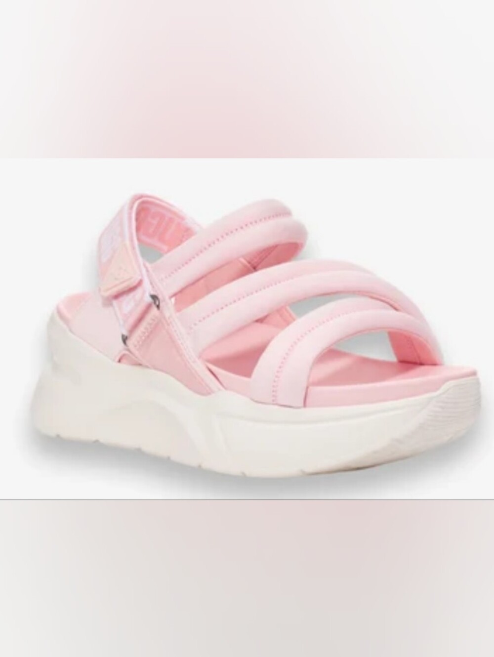UGG L.A. Sun Pink Padded Strap Platform Sandals Size 6.5 Used Excellent